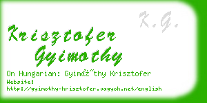 krisztofer gyimothy business card